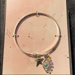 NWT•BCBG silver EvilEye/Star Charm Bangle bracelet